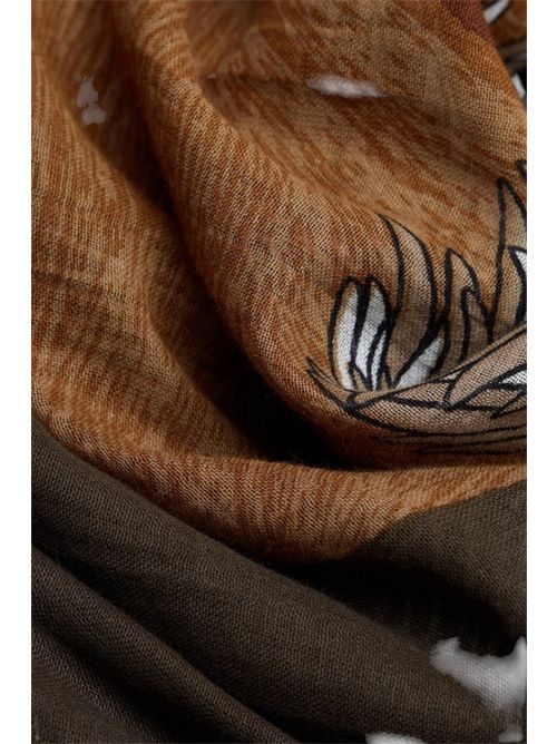 sciarpa donna 100x190 fantasia toutou militare Inoui Editions | SCARF100-TOUTOUGRIS